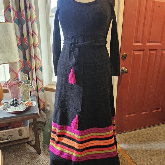 Vintage Dresses & Skirts - Vintage 70s Caron of Chicago Knit Maxi Dress